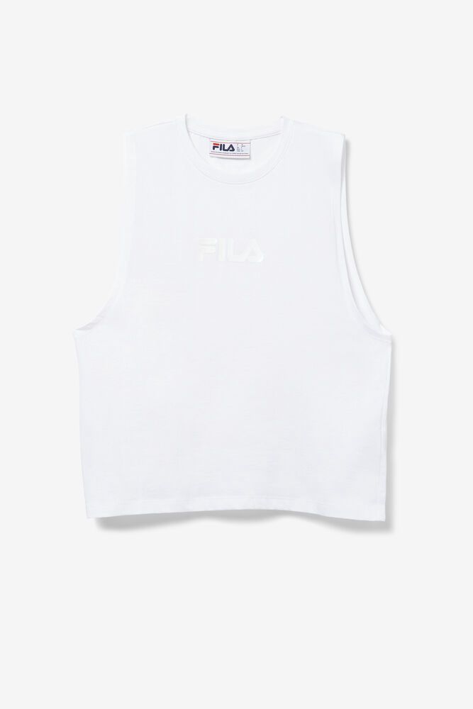 Fila Tank Top Diella Womens White - India QUX-831450